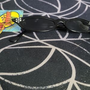 Black Sunglasses with Rhinestone Detail